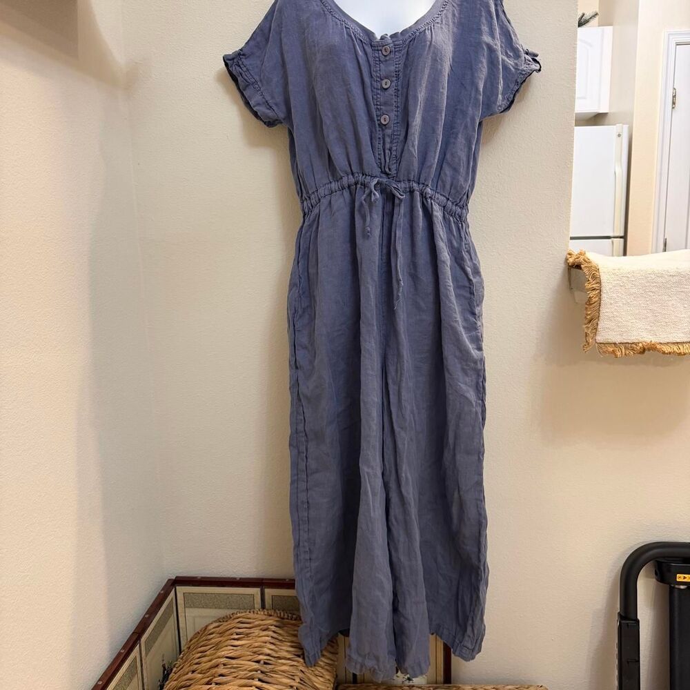 Flax Women's Blue and Navy Jumpsuit
